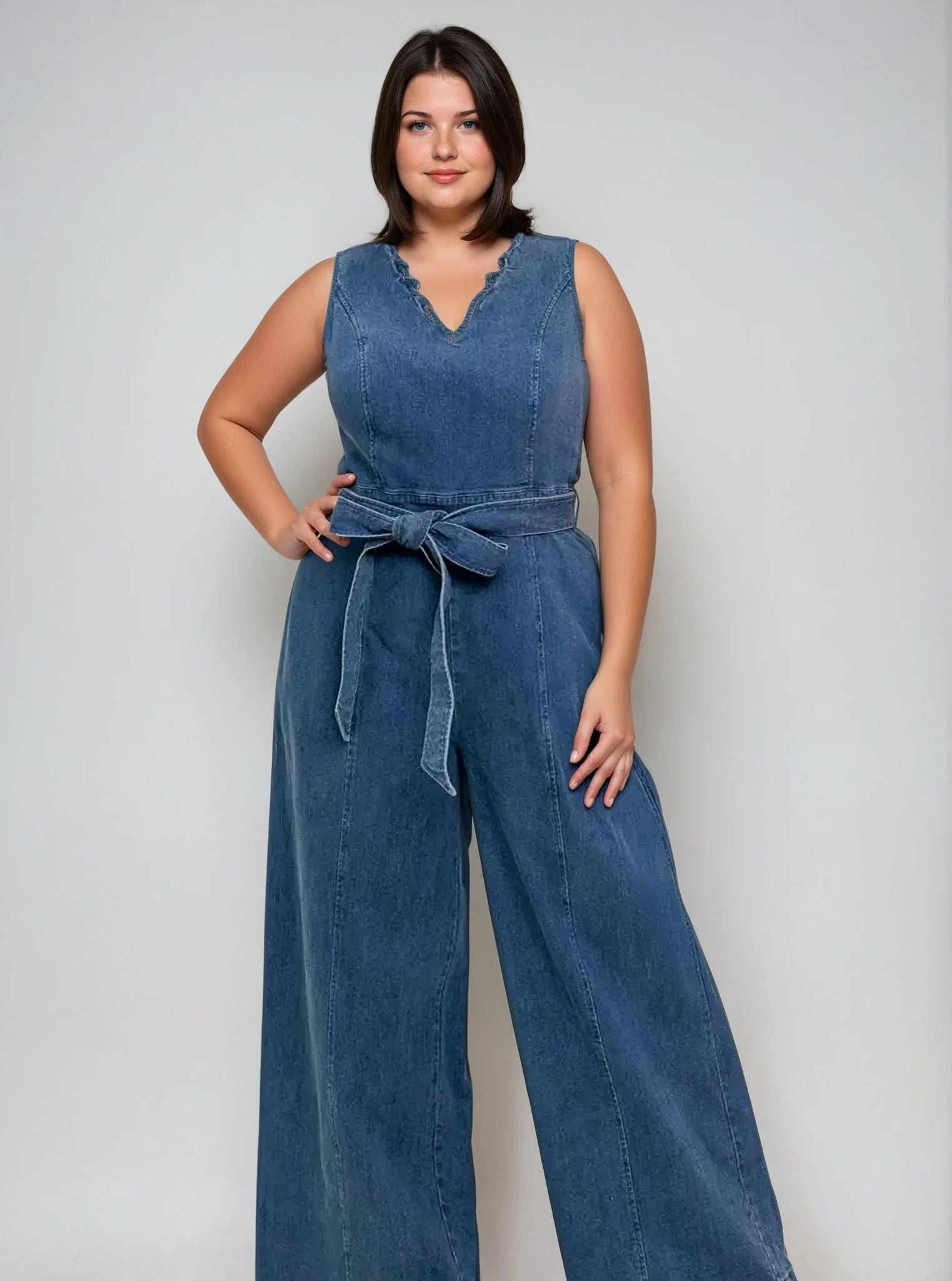 Denim Jumpsuit - THOROUGH WARDROBE
