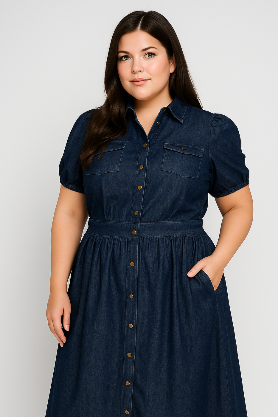 Denim Shirt Dress - THOROUGH WARDROBE