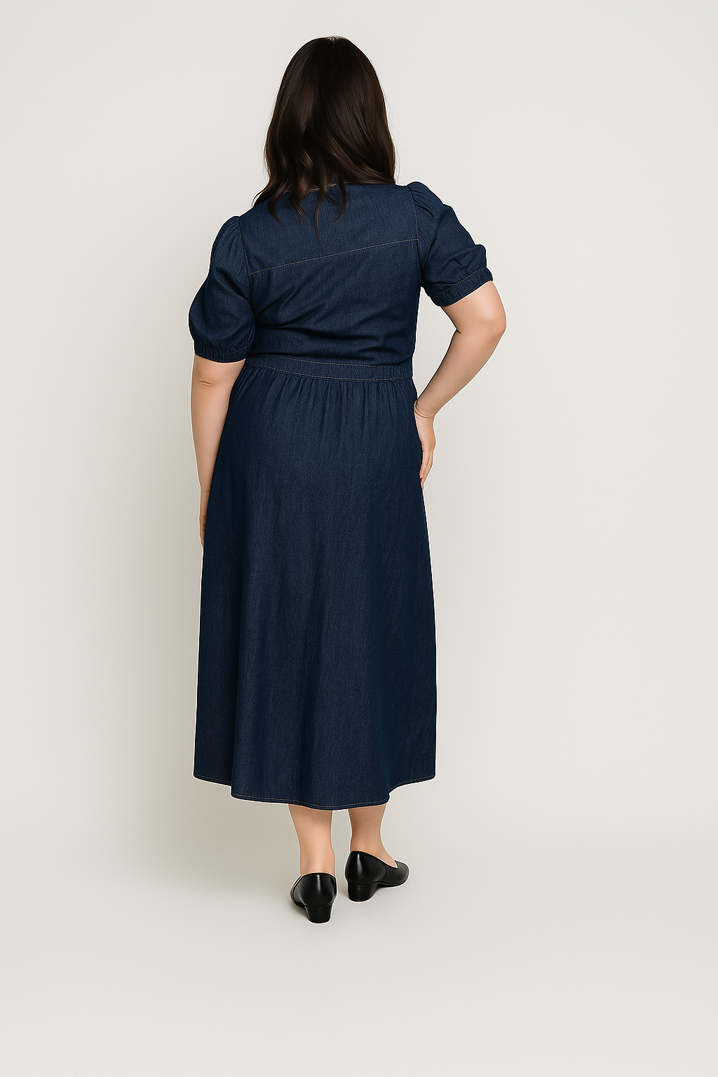 Denim Shirt Dress - THOROUGH WARDROBE