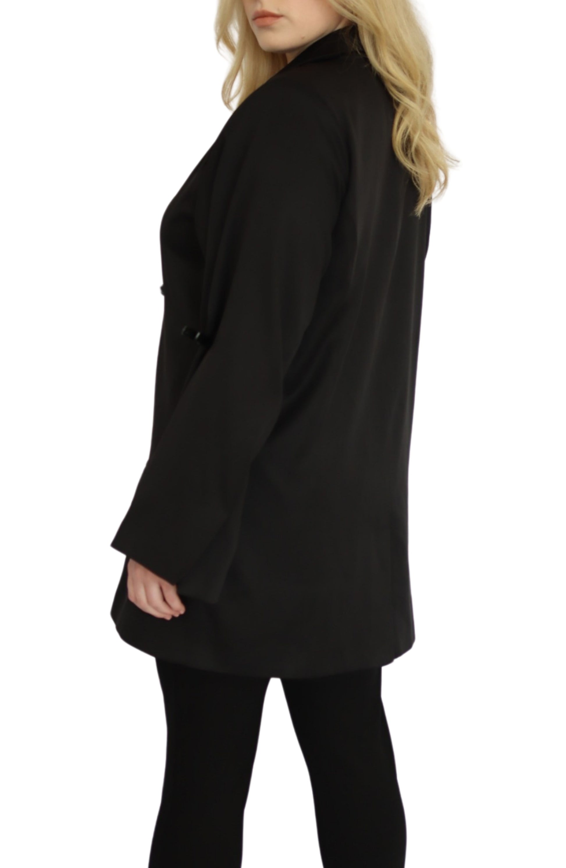 Hourglass Button Front Blazer - THOROUGH WARDROBE
