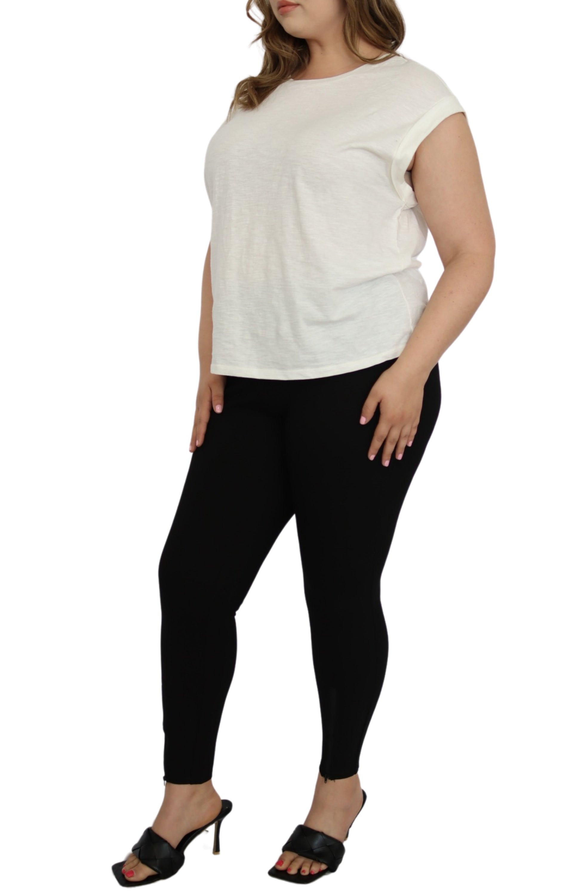 Zip Front Convertible High Waist Legging - THOROUGH WARDROBE