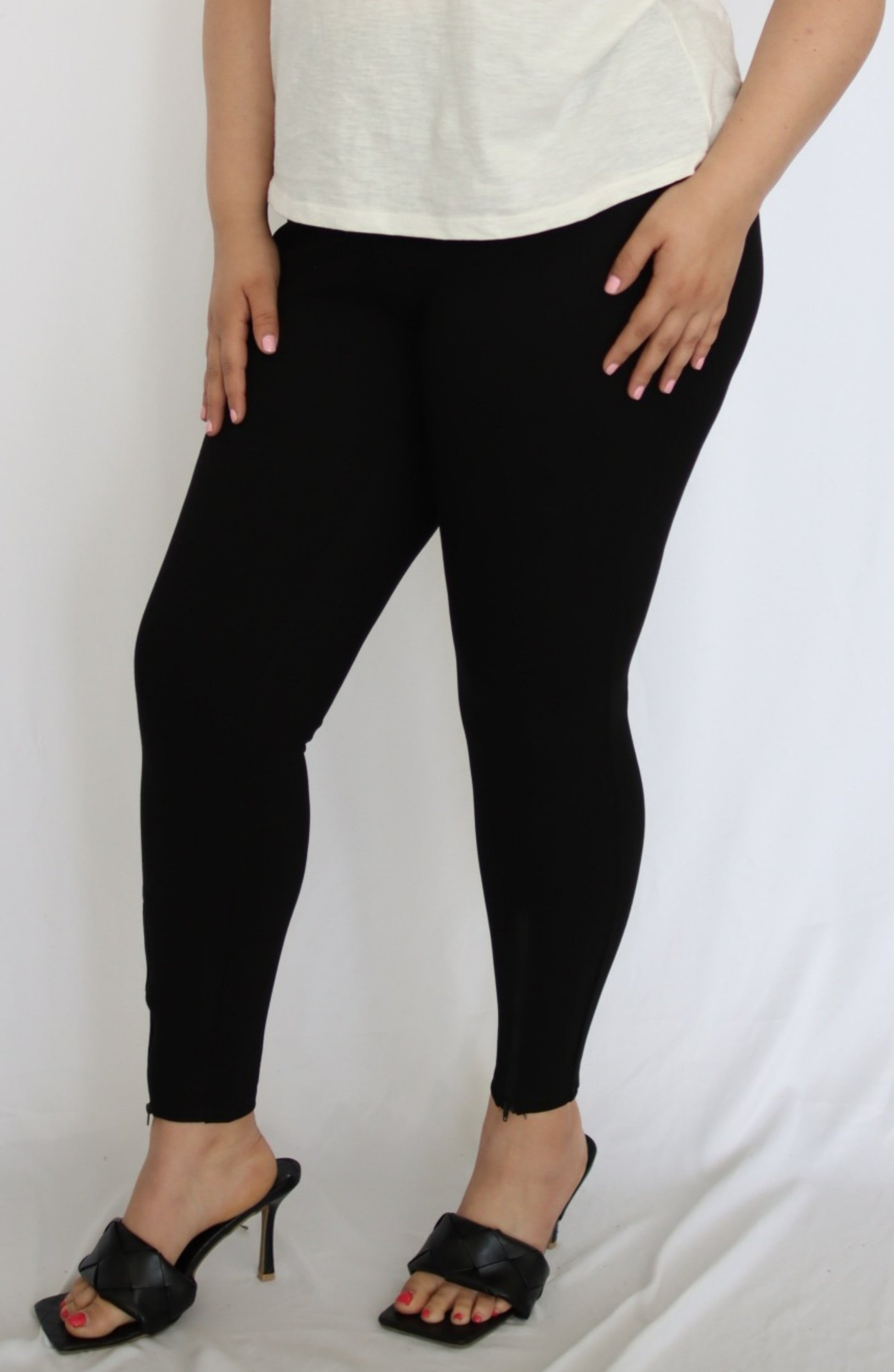 Zip Front Convertible High Waist Legging - THOROUGH WARDROBE