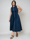 Denim Midi Dress - THOROUGH WARDROBE