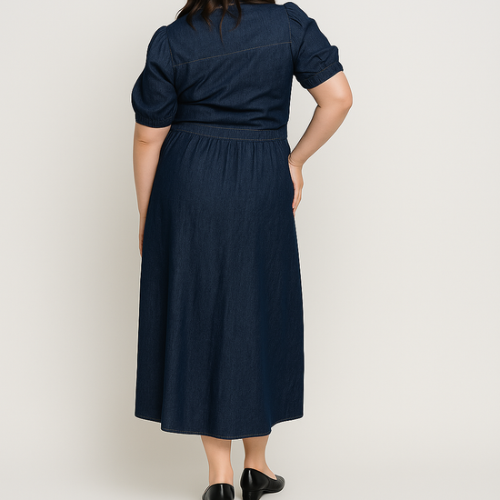 Denim Shirt Dress - THOROUGH WARDROBE