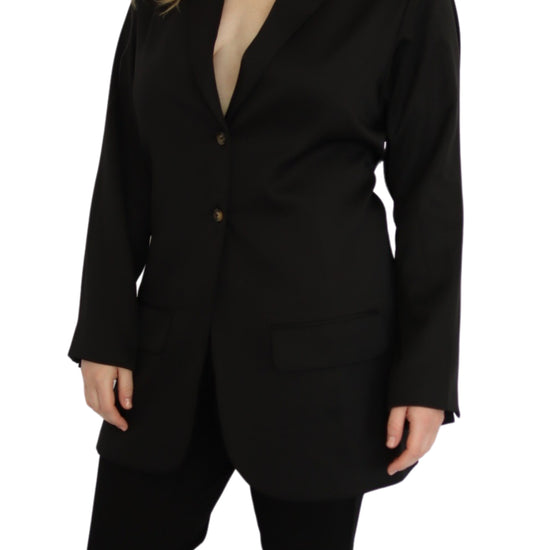 Hourglass Button Front Blazer - THOROUGH WARDROBE