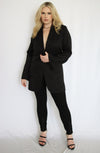 Hourglass Button Front Blazer - THOROUGH WARDROBE