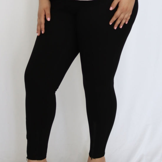 Zip Front Convertible High Waist Legging - THOROUGH WARDROBE