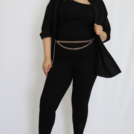 Zip Front Convertible High Waist Legging - THOROUGH WARDROBE