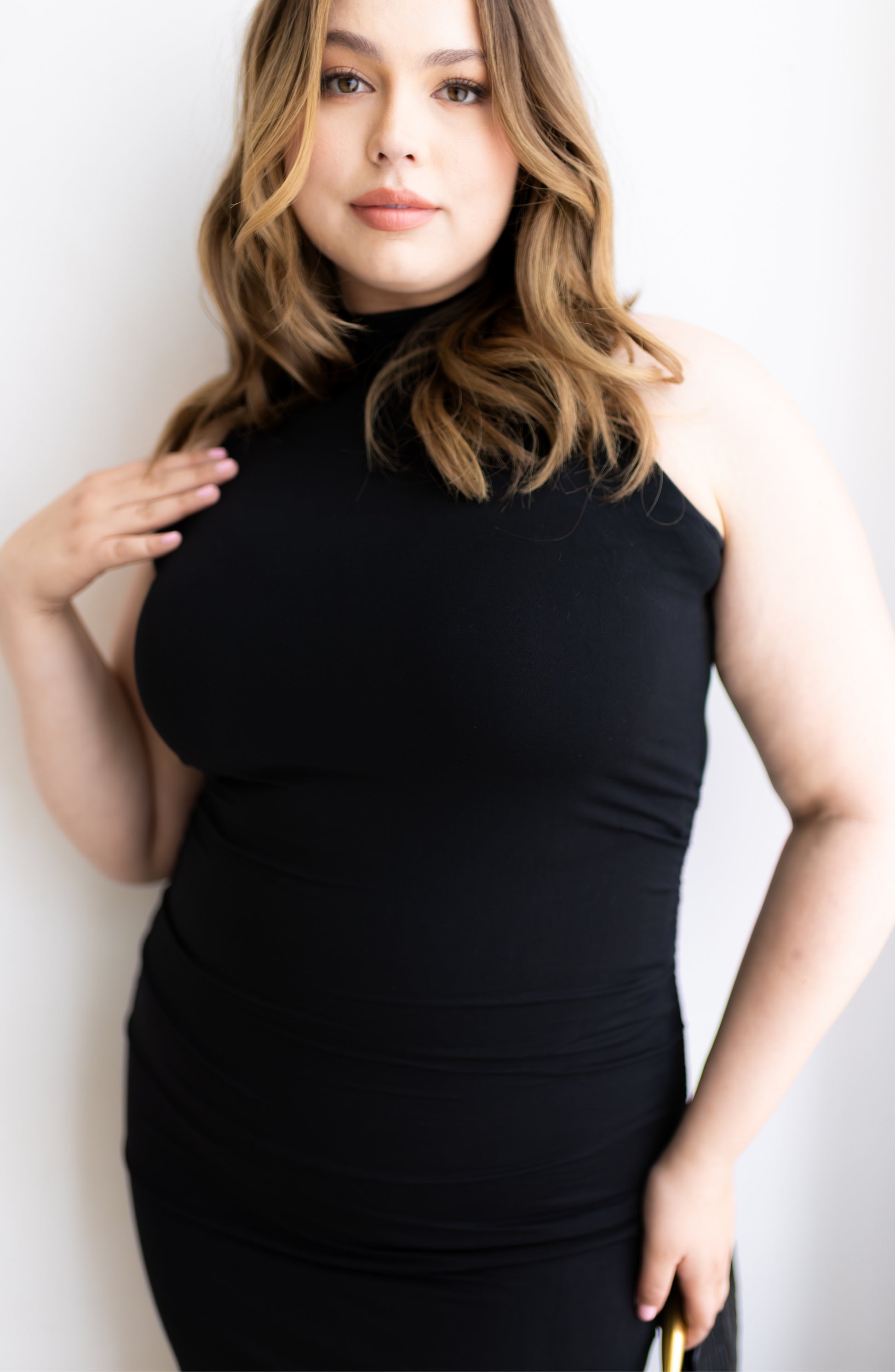 Mock Neck Sleeveless Knit Maxi Dress - THOROUGH WARDROBE