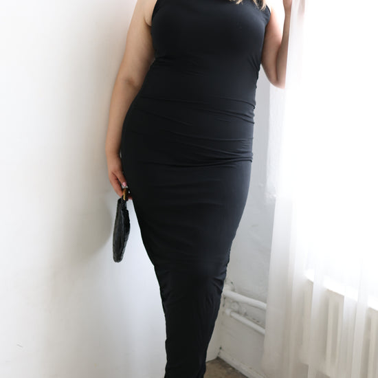 Mock Neck Sleeveless Knit Maxi Dress - THOROUGH WARDROBE