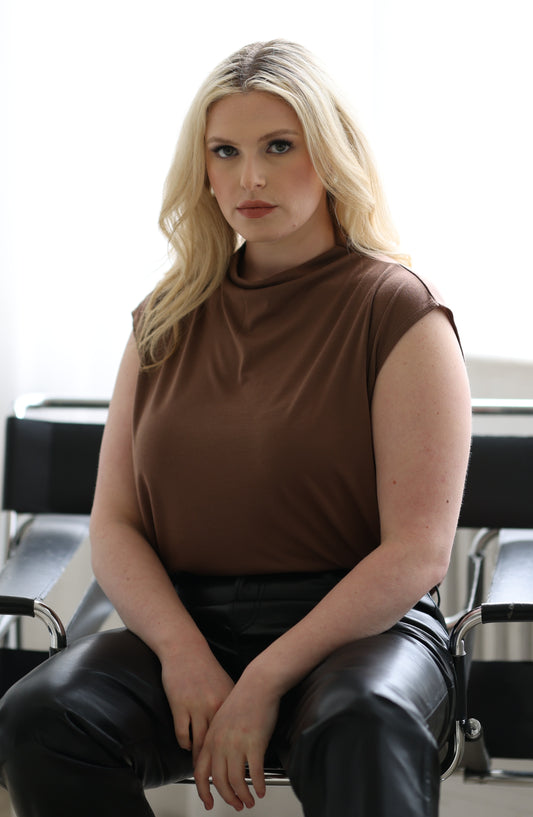 Mock Neck Knit Top - THOROUGH WARDROBE