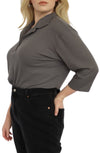 Rib Knit Polo Top - THOROUGH WARDROBE