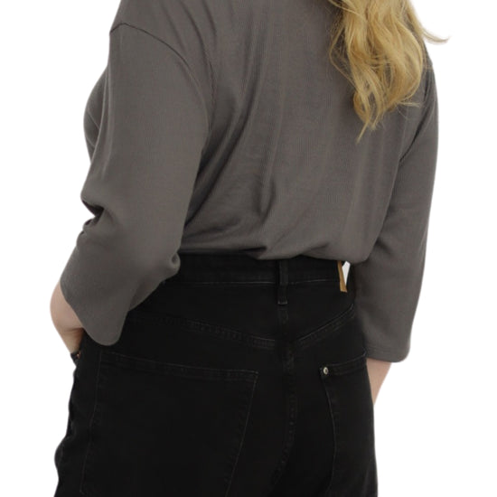 Rib Knit Polo Top - THOROUGH WARDROBE