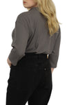 Rib Knit Polo Top - THOROUGH WARDROBE