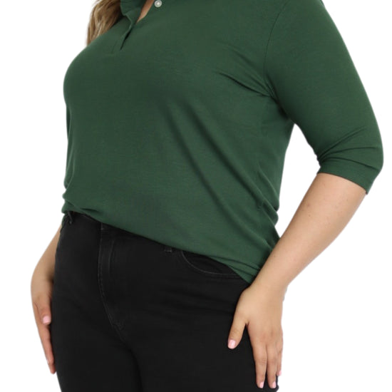 Rib Knit Polo Top - THOROUGH WARDROBE