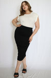 High Waist Knit Midi Skirt - THOROUGH WARDROBE