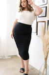 High Waist Knit Midi Skirt - THOROUGH WARDROBE