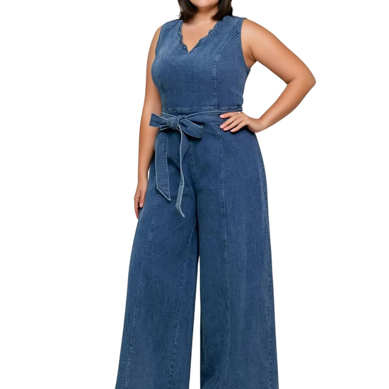 Denim Jumpsuit - THOROUGH WARDROBE