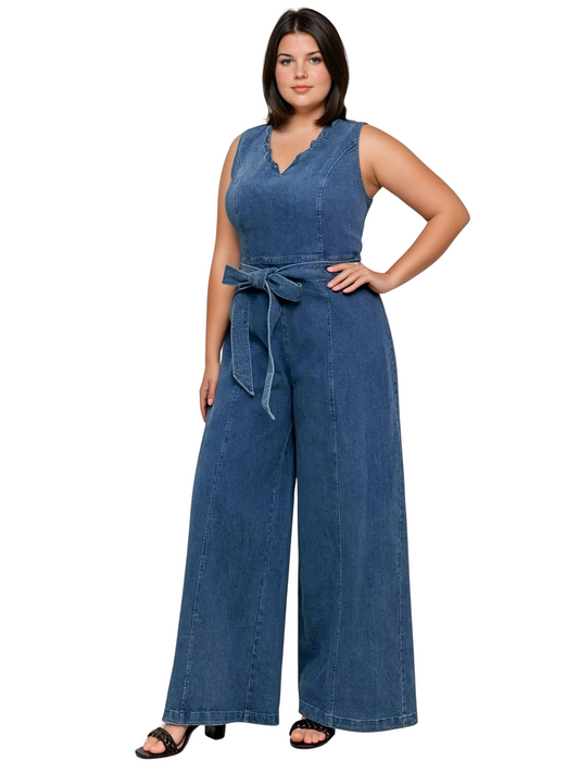 Denim Jumpsuit - THOROUGH WARDROBE