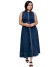 Denim Midi Dress - THOROUGH WARDROBE