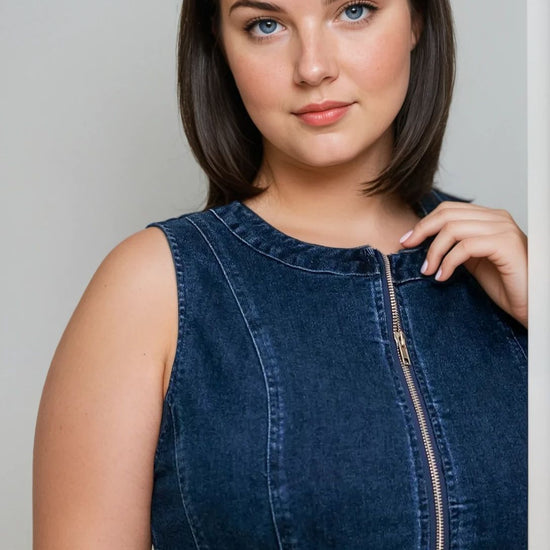 Denim Midi Dress - THOROUGH WARDROBE